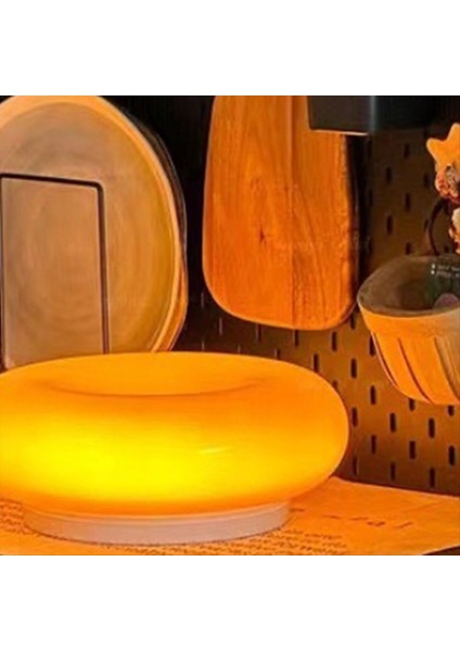 Turuncu Çörek Lambası Orta Yüzyıl Modern Lamba Başucu Lambası Yeni Art Deco Lambası Güzel Masa ve Duvar Dekorasyon Lambası (Yurt Dışından) indirimleri