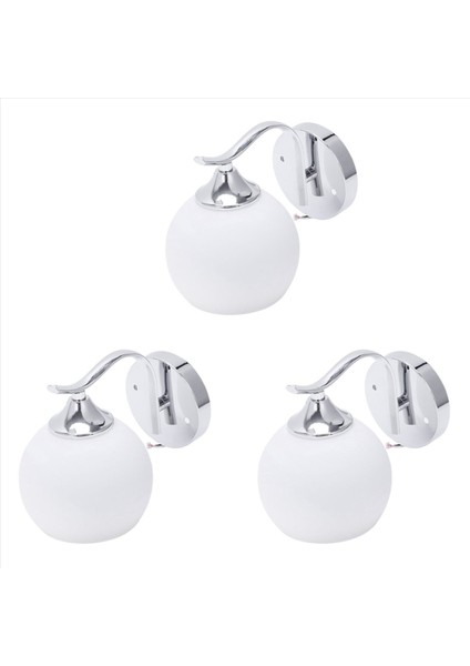3x Modern Duvar Sconce Luminary E27 Ledwall Lamba Okuma Lambaları Duvara Montajlı Modern Cam Scones Başucu Okuma Lambaları (Yurt Dışından)