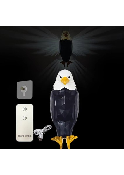 Bald Kartal Duvar Işık Gece Işık Duvarı Montajlı Kartal Lamba Yatak Odası Oturma Odası Koridor Pil Işletilmiş Kartal Işığı (Yurt Dışından) fırsatları