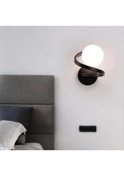Siyah Bakır Kapalı Yatak Odası LED Duvar Lambaları Yatak Başı Yatak Odası Için Ampul Nordic LED Duvar Lambası Duvar Sconce Dekro (Yurt Dışından) fiyatları