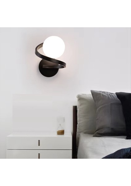 Siyah Bakır Kapalı Yatak Odası LED Duvar Lambaları Yatak Başı Yatak Odası Için Ampul Nordic LED Duvar Lambası Duvar Sconce Dekro (Yurt Dışından) modelleri