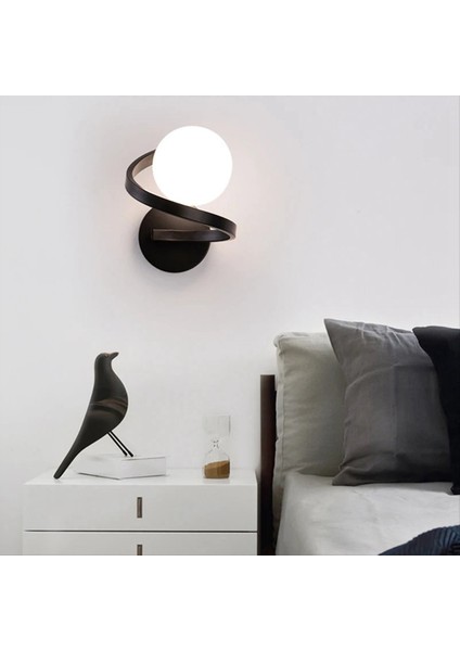 Siyah Bakır Kapalı Yatak Odası LED Duvar Lambaları Yatak Başı Yatak Odası Için Ampul Nordic LED Duvar Lambası Duvar Sconce Dekro (Yurt Dışından) indirimleri