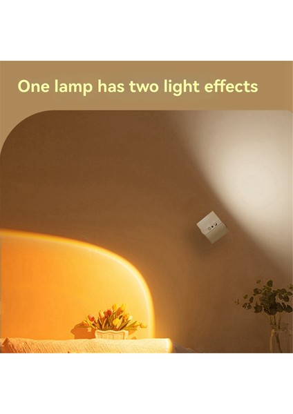 Tırnaksız Çift Kafalı Sıcak Işık Duvar Lambası Ev Yatak Odası Başucu Lambası Koridoru Gelişmiş Atmosfer Gece Işığı Siyah (Yurt Dışından) fırsatları