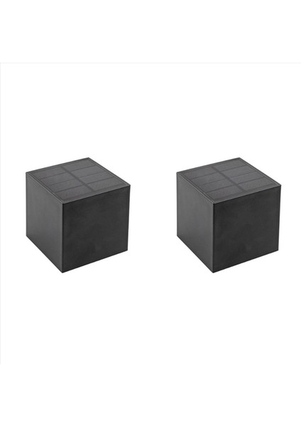 2x Güneş Işığı -Outdoor Bahçe Kare Duvar Lambası Güneş Işığı Sensörü Su Geçirmez Avlu Bahçe Balkon Çit Dekorasyon Lambası (Yurt Dışından)