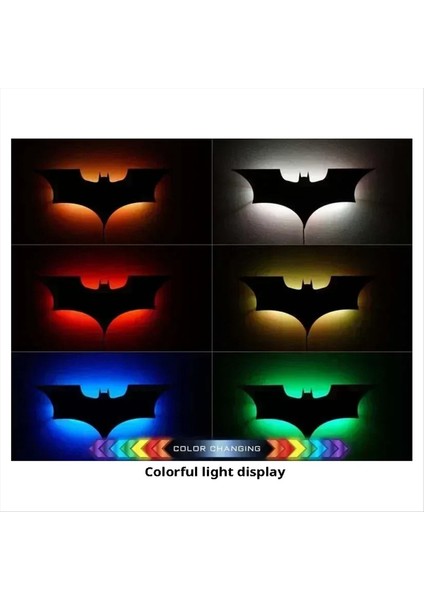 Yarasa Duvar Işığı Çok Renkli 3D Koridor Yatak Odası Yarasa Atmosfer Ev Dekorasyon Yatak Odası Duvar Asma Işık (Yurt Dışından) fiyatları