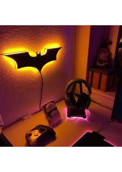 Yarasa Duvar Işığı Çok Renkli 3D Koridor Yatak Odası Yarasa Atmosfer Ev Dekorasyon Yatak Odası Duvar Asma Işık (Yurt Dışından) modelleri