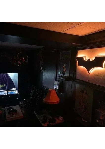 Yarasa Duvar Işığı Çok Renkli 3D Koridor Yatak Odası Yarasa Atmosfer Ev Dekorasyon Yatak Odası Duvar Asma Işık (Yurt Dışından) fırsatları