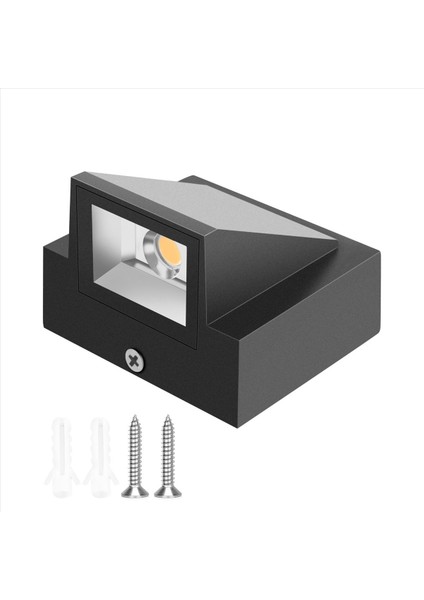 3W Modern Minimalist Yaratıcı Açık Su Geçirmez Duvar Lambası LED Açık Bahçe Işık Kapısı Işık Balkon Bahçesi Açık Işık Sıcak Beyaz (Yurt Dışından)