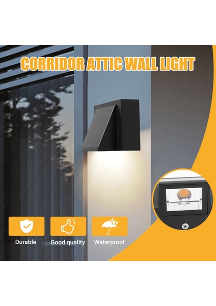 3W Modern Minimalist Yaratıcı Açık Su Geçirmez Duvar Lambası LED Açık Bahçe Işık Kapısı Işık Balkon Bahçesi Açık Işık Sıcak Beyaz (Yurt Dışından) fırsatları