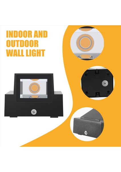 3W Modern Minimalist Yaratıcı Açık Su Geçirmez Duvar Lambası LED Açık Bahçe Işık Kapısı Işık Balkon Bahçesi Açık Işık Sıcak Beyaz (Yurt Dışından) indirimleri