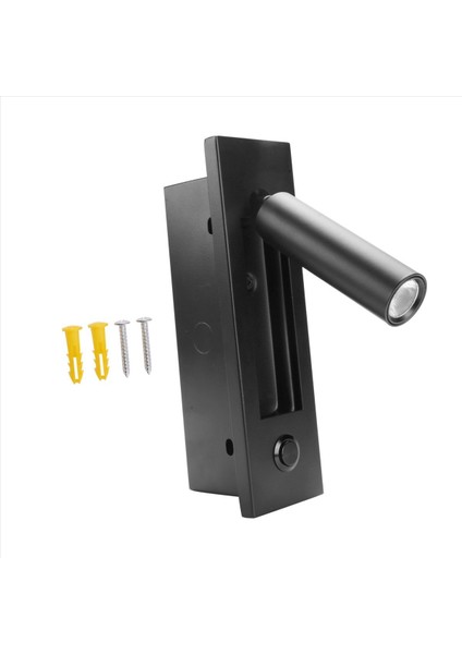 Okuma Işıkları Başlık Duvar Işığı Okuma Işık Gömülü Push Switch Oturma Odası Için Duvar Lambaları Yatak Odası Siyah (Yurt Dışından) fırsatları