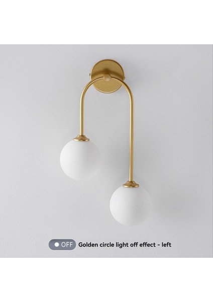 2 Işıklı Cam Küre Dekoratif Duvar Lambası AC90-240 Vanity Işık Yatak Odası Oturma Odası Yemek Beyaz Işık (Yurt Dışından) fiyatları