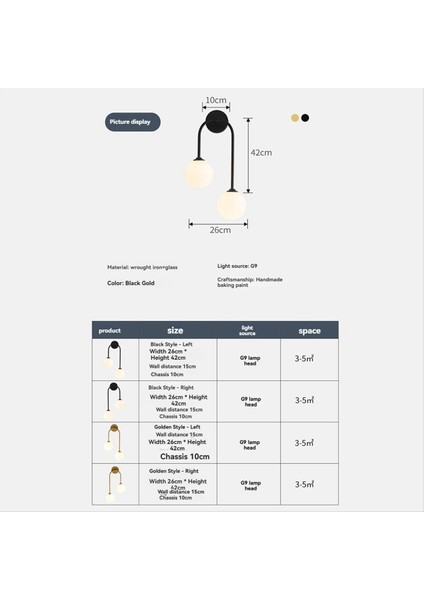 2 Işıklı Cam Küre Dekoratif Duvar Lambası AC90-240 Vanity Işık Yatak Odası Oturma Odası Yemek Beyaz Işık (Yurt Dışından) modelleri
