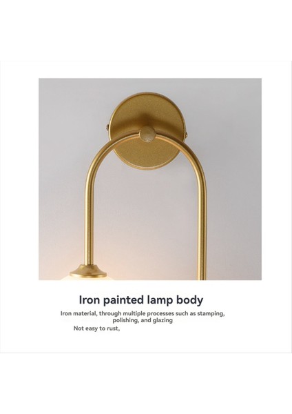 2 Işıklı Cam Küre Dekoratif Duvar Lambası AC90-240 Vanity Işık Yatak Odası Oturma Odası Yemek Beyaz Işık (Yurt Dışından) fırsatları