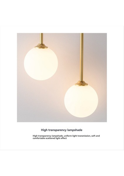 2 Işıklı Cam Küre Dekoratif Duvar Lambası AC90-240 Vanity Işık Yatak Odası Oturma Odası Yemek Beyaz Işık (Yurt Dışından) indirimleri