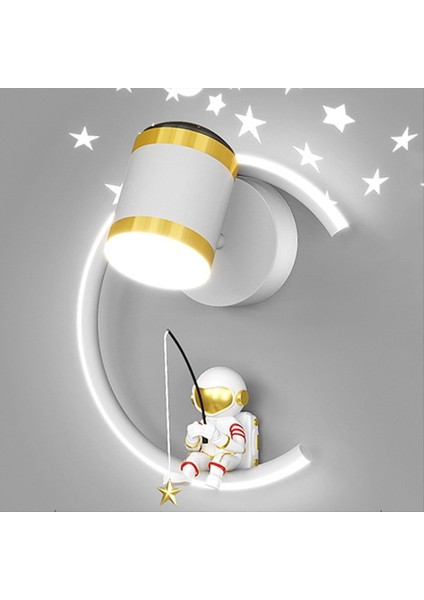 LED Duvar Lambası Astronot Çocuk Duvar Lambası ile Projektör Yıldızları Iç Mekan Aydınlatması Çalışma Oturma Odası Yatak Odası (Yurt Dışından) indirimleri