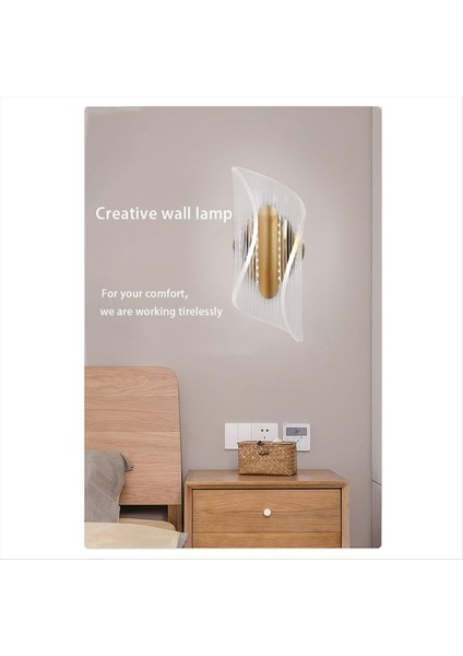 Modern Duvar Sconce Dimmable LED Duvar Sconce Spiral Akış Tasarımı LED Duvar Sconce Oturma Odası Yatak Odası Koridor (Yurt Dışından) modelleri