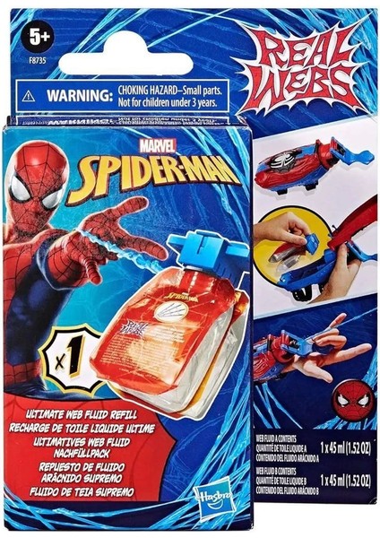 F8735 Spider-Man Ağ ve Su Fırlatıcı Yedek Paket +3 Yaş modelleri