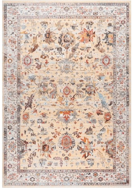 Discovery 1513A Sarı Kemik Salon Oturma Yatak Odası Halısı