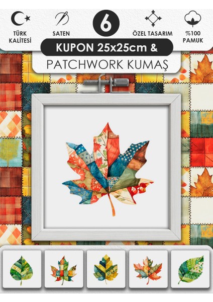 Patchwork Kumaş Seti – Dikiş ve Hobi Için %100 Pamuk Desenli Kumaş Kuponları