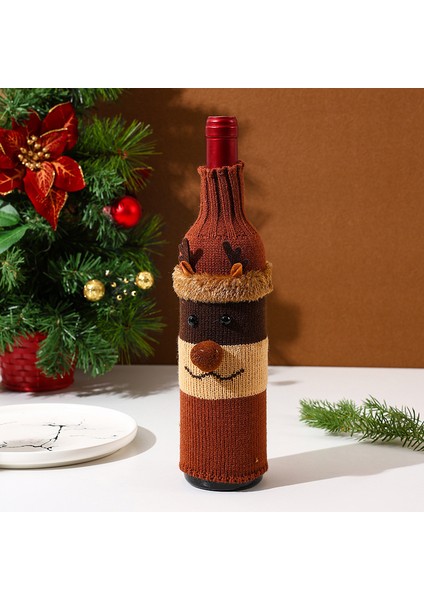 Noel Karikatür Örgü Yaşlı Adam Kardan Adam Kırmızı Şarap Kılıfı (Yurt Dışından) fiyatları