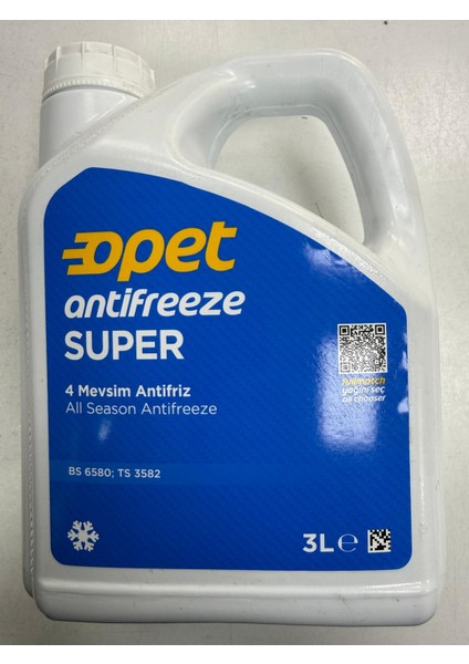 Antifiriz Süper 3 Lt Mavi Antifiriz 2025 Üretim Yeni Ambalaj