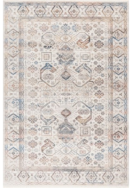 Discovery 1500A Kemik Lacivert Salon Oturma Yatak Odası Halısı