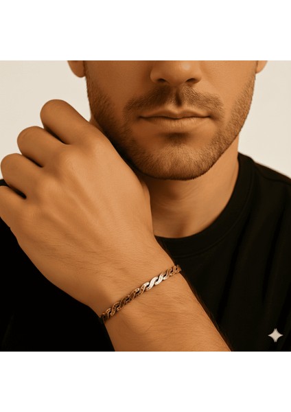 Erkek Bakır Bileklik - Taşlamalı Burma Model - Otantik Tasarım - Ayarlanabilir Yapı modelleri