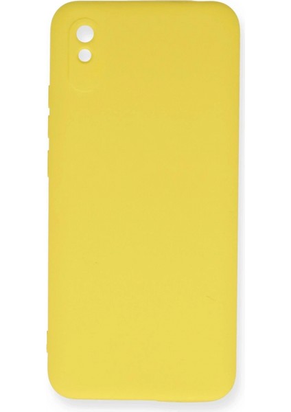 Xiaomi Redmi 9A Kılıf Nano Içi Kadife Silikon - Sarı (K95)