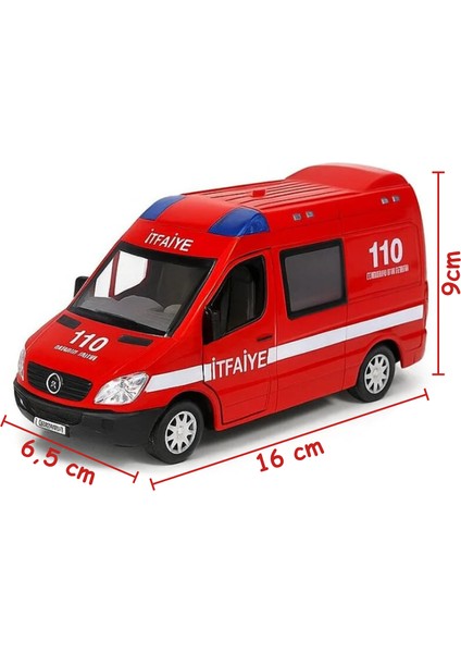 Kırmızı Işıklı Sesli Çek Bırak Metal Itfaiye Aracı Açılır Kapılı 17 cm fiyatları