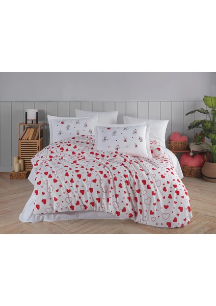 Çift Kişilik Poplin Nev Venüs Kırmızı