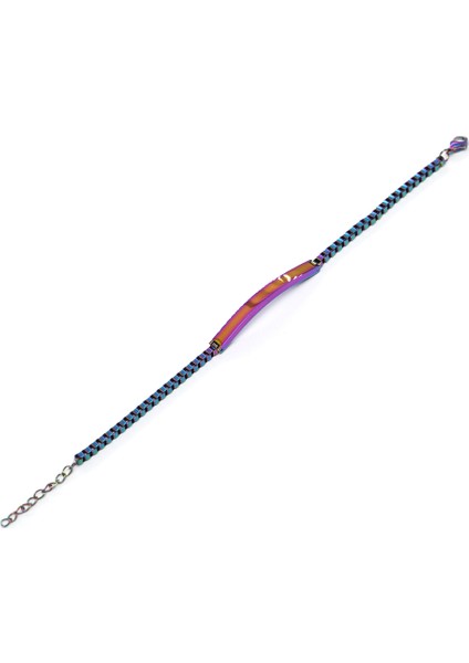 Çelik Zincirli Buz Mavi Isme Özel Yazılı Erkek Bileklik fiyatları