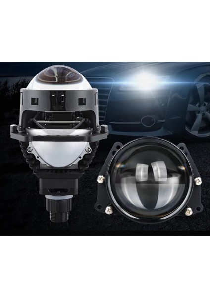 Vidalı Bi-Led Far Içi LED Mercek 3 Inc Vidalı Somunlu Kısa Uzun Birlikte Uyumlu modelleri