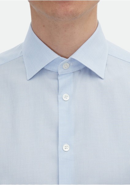 Mavi Mikro Regular Fit Dokuma Klasik %100 Pamuk Gömlek fırsatları