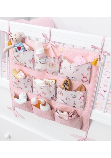 Baby 9 Cepli Bağlamalı Beşik Kenarı Düzenleyici (Pembe) fiyatları