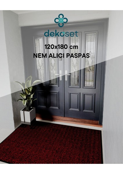 120 x 180 Cm Bordo Paspas (Kapı Önü Nem Alıcı Paspas)