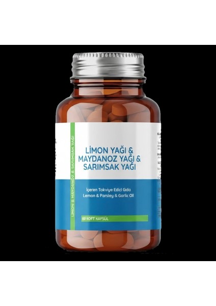 Limon Yağı Maydanoz Yağı Sarımsak Yağı 60 Kapsül