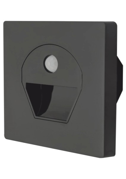 Noas YL69 1522 1W Siyah Kasa Sensörlü Koridor Aydınlatması 3200K Gün Işığı