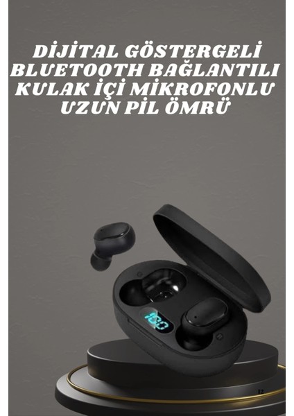 Kulaklık Dijital Göstergeli Bluetooth Bağlantılı Kablosuz Kulak Içi Mikrofonlu Dokunmatik Kontrol fiyatları