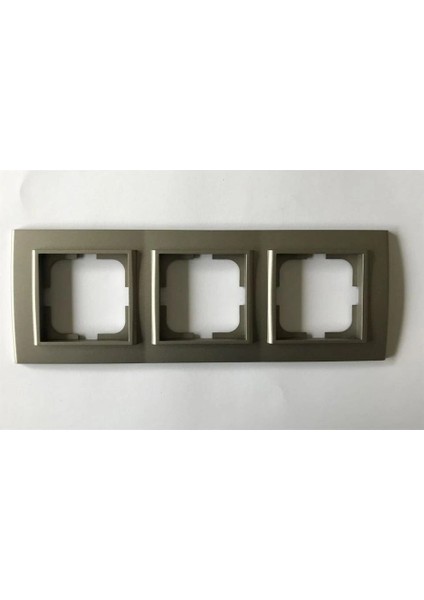 Antrasit Üçlü Çerçeve - Priz ve Anahtar Için Uyumlu Çerçeve
