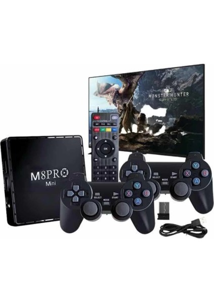 M8 Pro Mını 4 8 10 K Hd Hdr Android Tv 5g Retro 10000 Oyunlu fiyatları