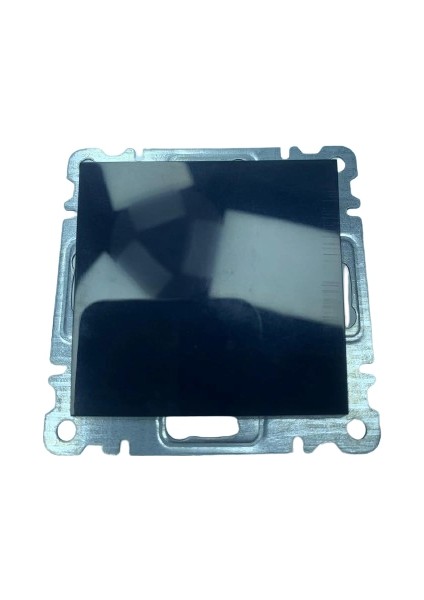 Siyah Tekli Anahtar Çerçevesiz - Priz ve Anahtar Için Uyumlu Çerçeve