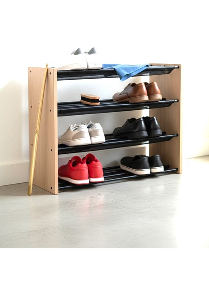 Damla Model Altın Ahşap El Oyması Ayakkabı Çekeceği 75 cm Kerata