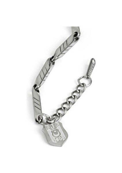 Çizgili Çelik Bileklik Unisex 19 cm Paslanmaz Çelik
