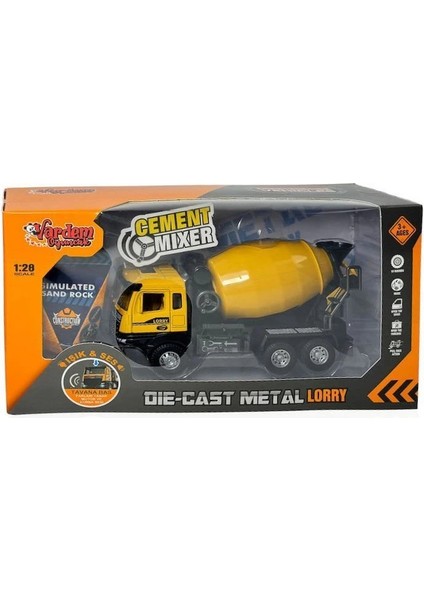 AA992-01AB Çek Bırak Işıklı ve Sesli 1:28 Kamyon Ekskavatör / Beton Mikseri indirimleri