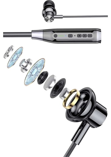 Bluetooth Kulaklık 120 Saat Kullanım Süresi Boyun Askılı Bluetooth Kablosuz Kulaklık indirimleri