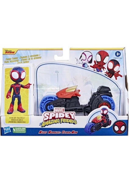 F6777 Spidey ve Inanılmaz Arkadaşları - Motorsiklet ve Figür +3 Yaş indirimleri
