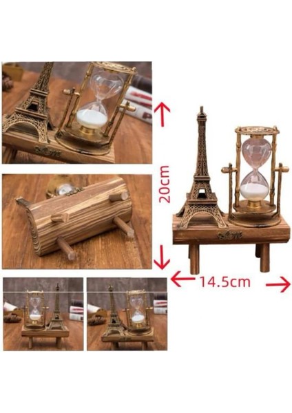 Masa Biblosu Dekoratif Süs Kum Saati Eyfel Kulesi Hediyelik Kum Saati fırsatları