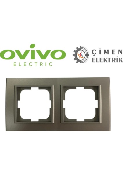 Antrasit Ikili Çerçeve - Priz ve Anahtar Için Uyumlu Çerçeve