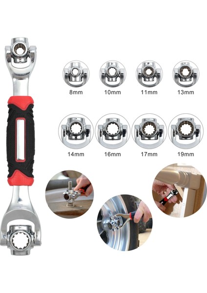 360 ° Döner Başlıklı Çok Fonksiyonlu Soket Anahtar